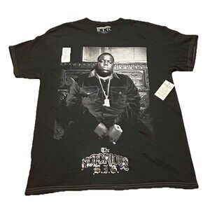 The Notorious B.I.G. Biggie Smalls Graphic T-Shirt Black Medium Brooklyn Mint